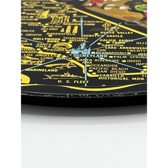 Vintage Disneyland Metal Tin Serving tray 11" California Pacific Ocean Disney - Picture 12 of 12
